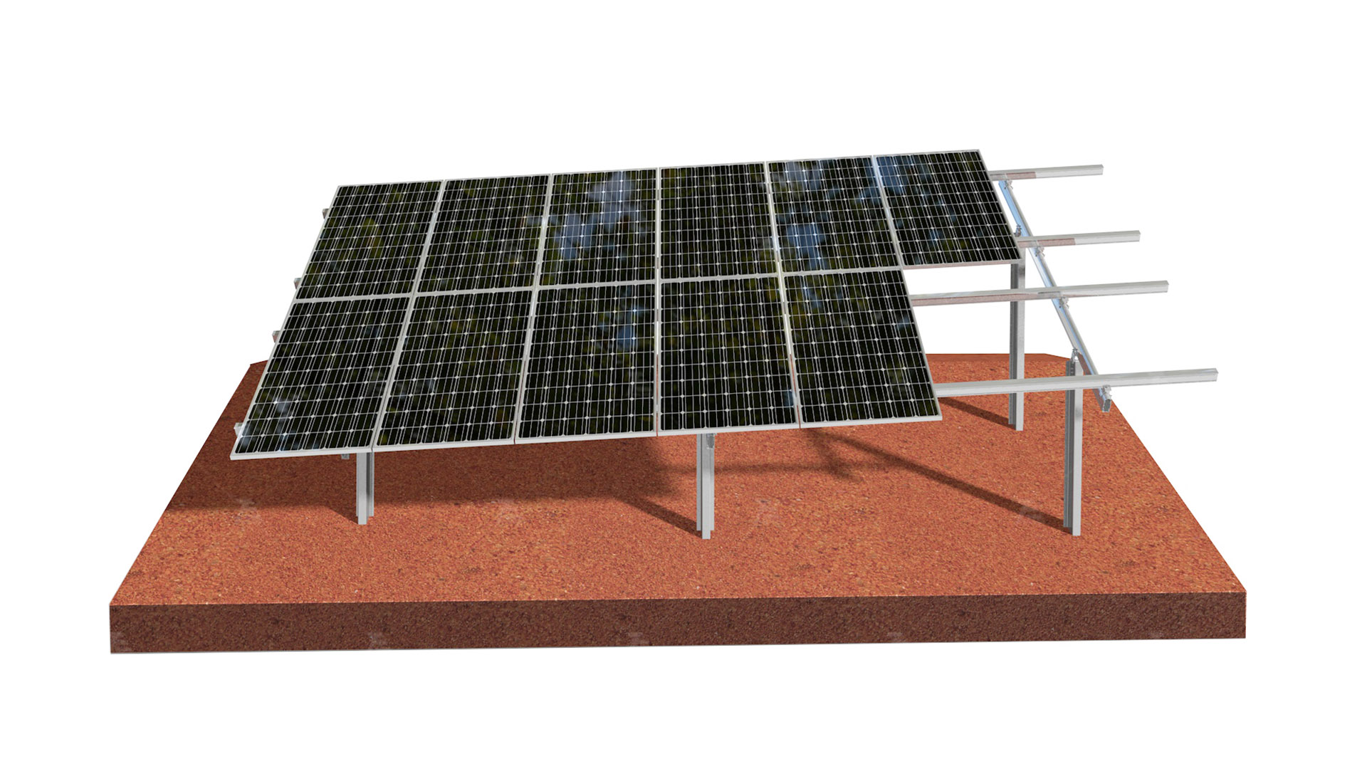 Tilted photovoltaic bracket system