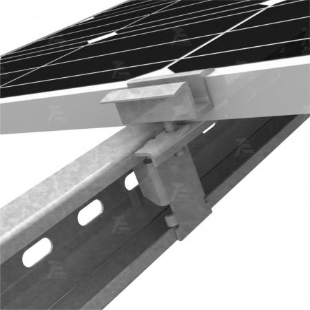 C-Profile Zn-Al-Mg Coated Steel Solar Mounting System